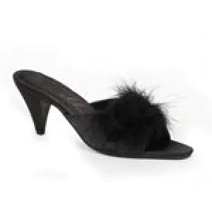 2.5" Heel Maribou Slipper(ES-Phoebe Final Sale)