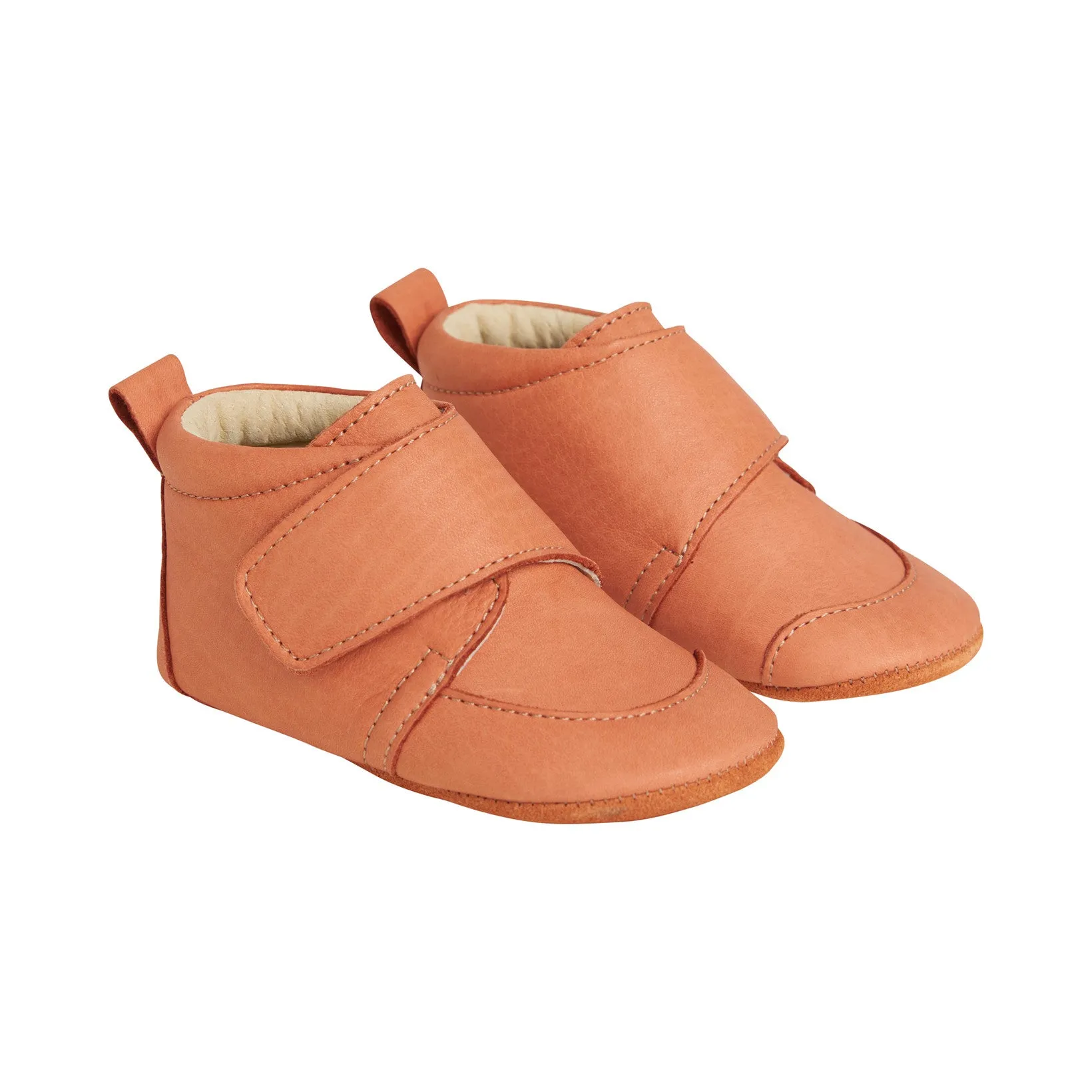 (3540) Enfant Slippers Velcro Coral