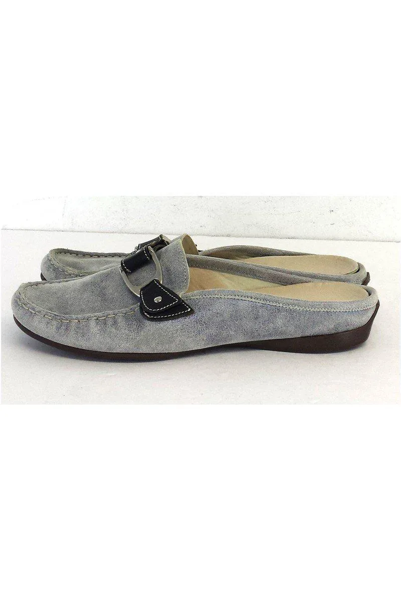 AGL - Blue Shimmer Denim Loafer Slippers Sz 8.5