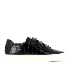 ARCHER - BLACK CROC LEATHER