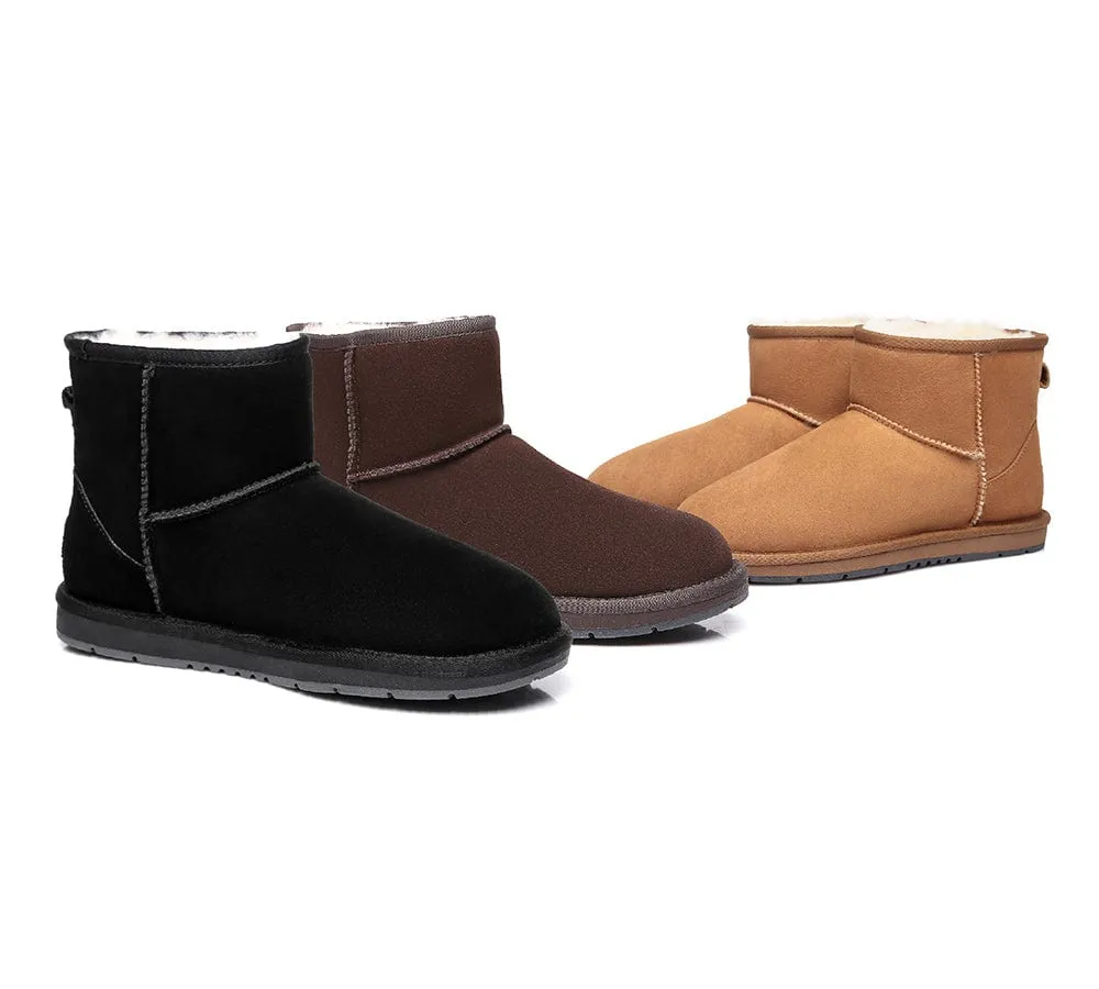 Australian Genuine Sheepskin Unisex Mini Classic Suede Boots