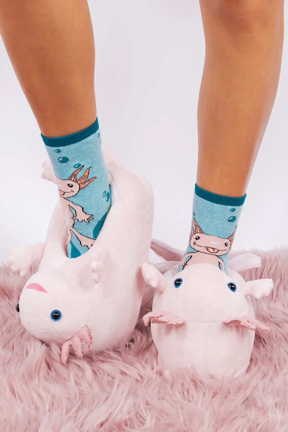 Axolotl Hugs Slippers