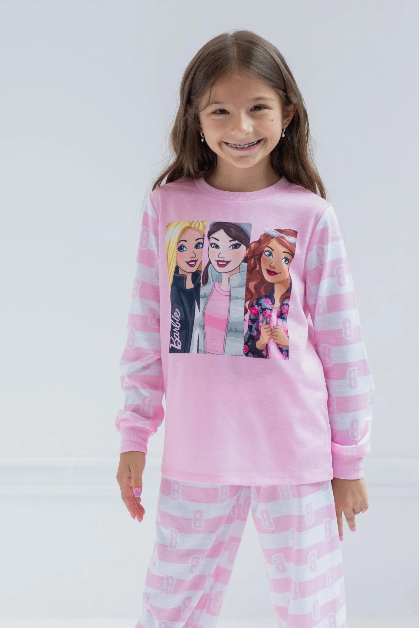 Barbie Pajama Shirt Pants and Slippers 3 Piece