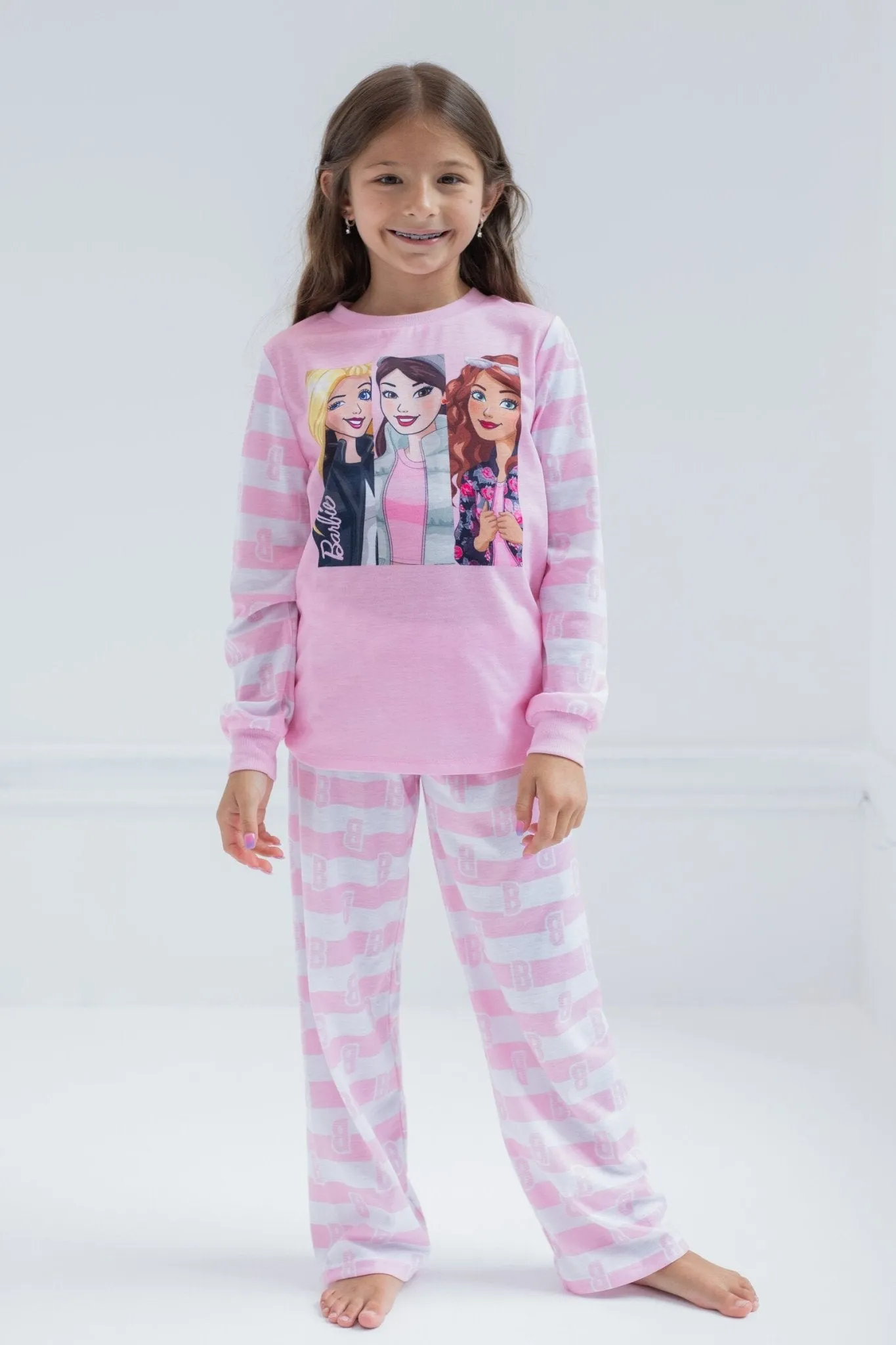 Barbie Pajama Shirt Pants and Slippers 3 Piece