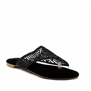 Black Fancy Chappal 010108