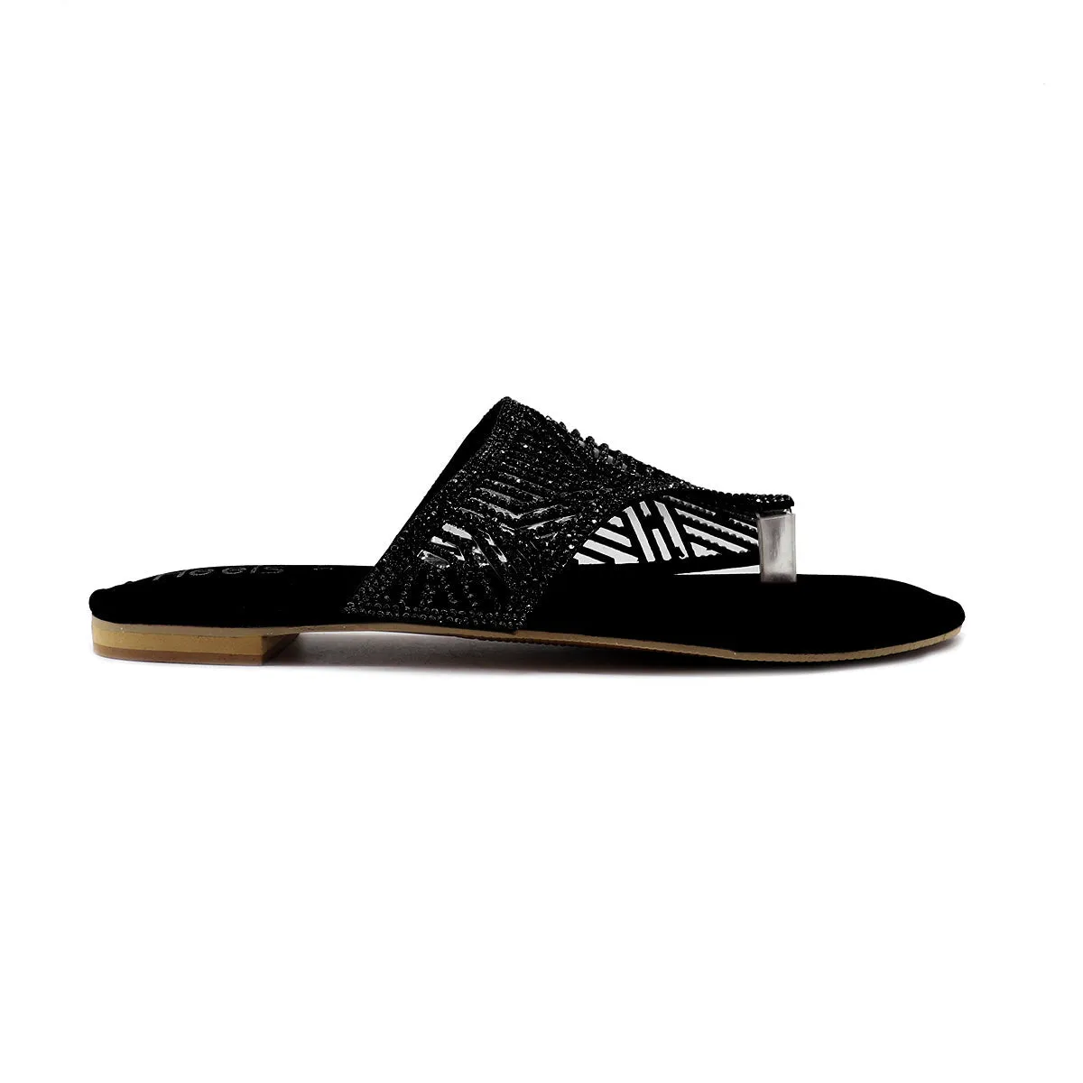 Black Fancy Chappal 010108