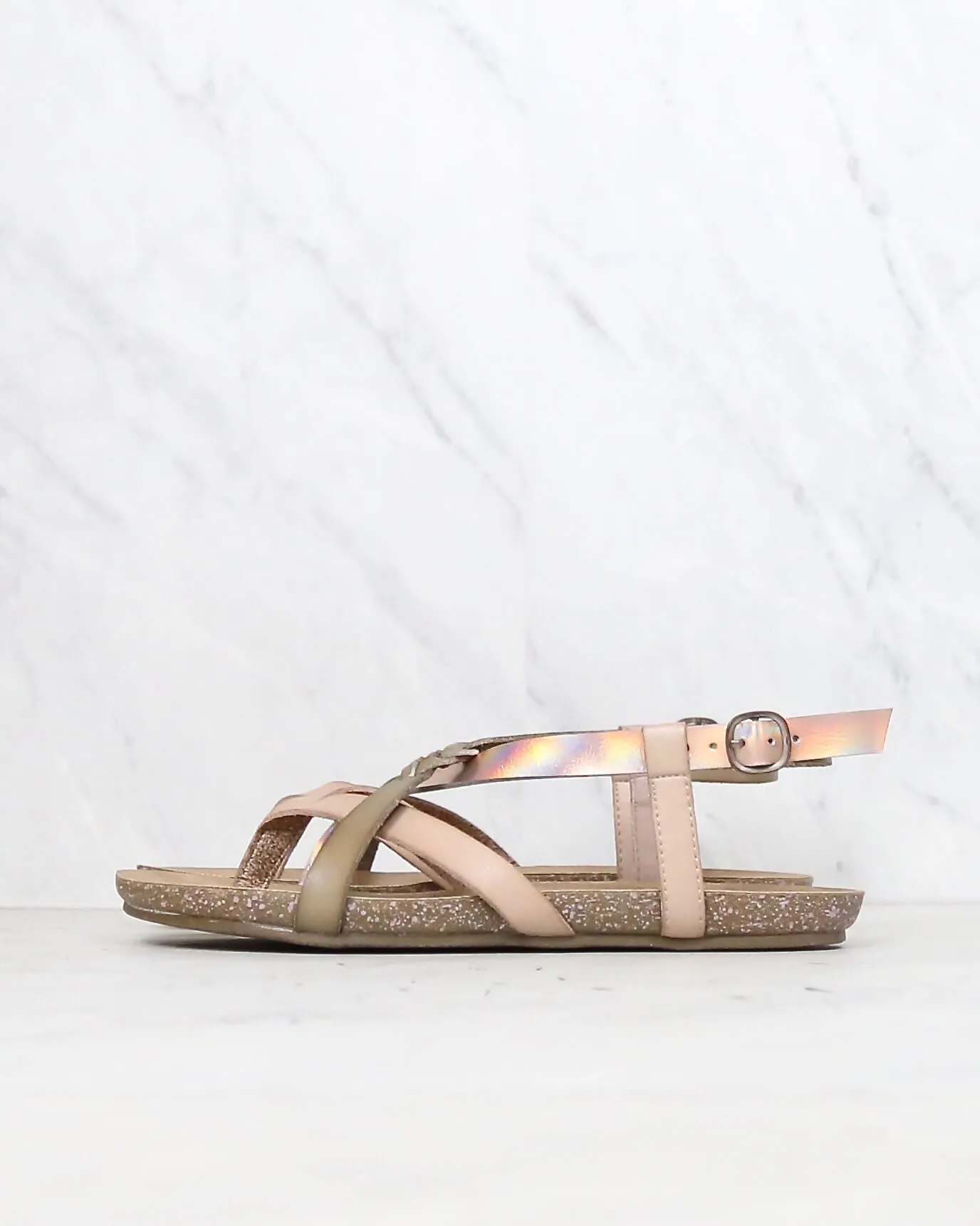 Blowfish - Women's Granola-B Fisherman Sandal in Blonde/Pearl Rosegold/Blush Dye Cut