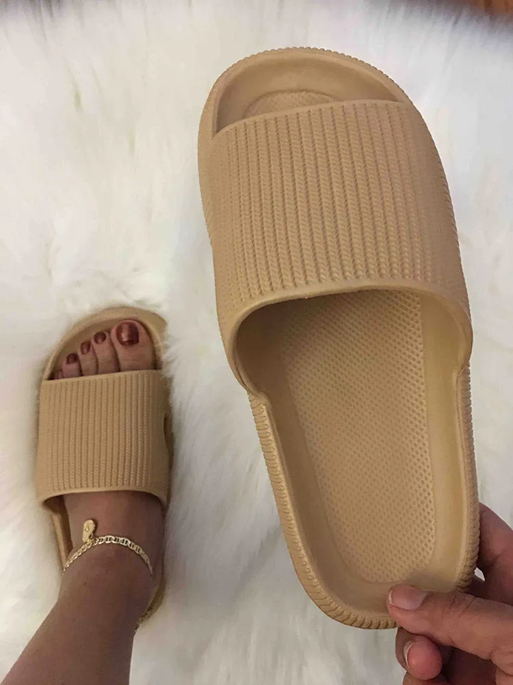 Casual Round Toe Slides