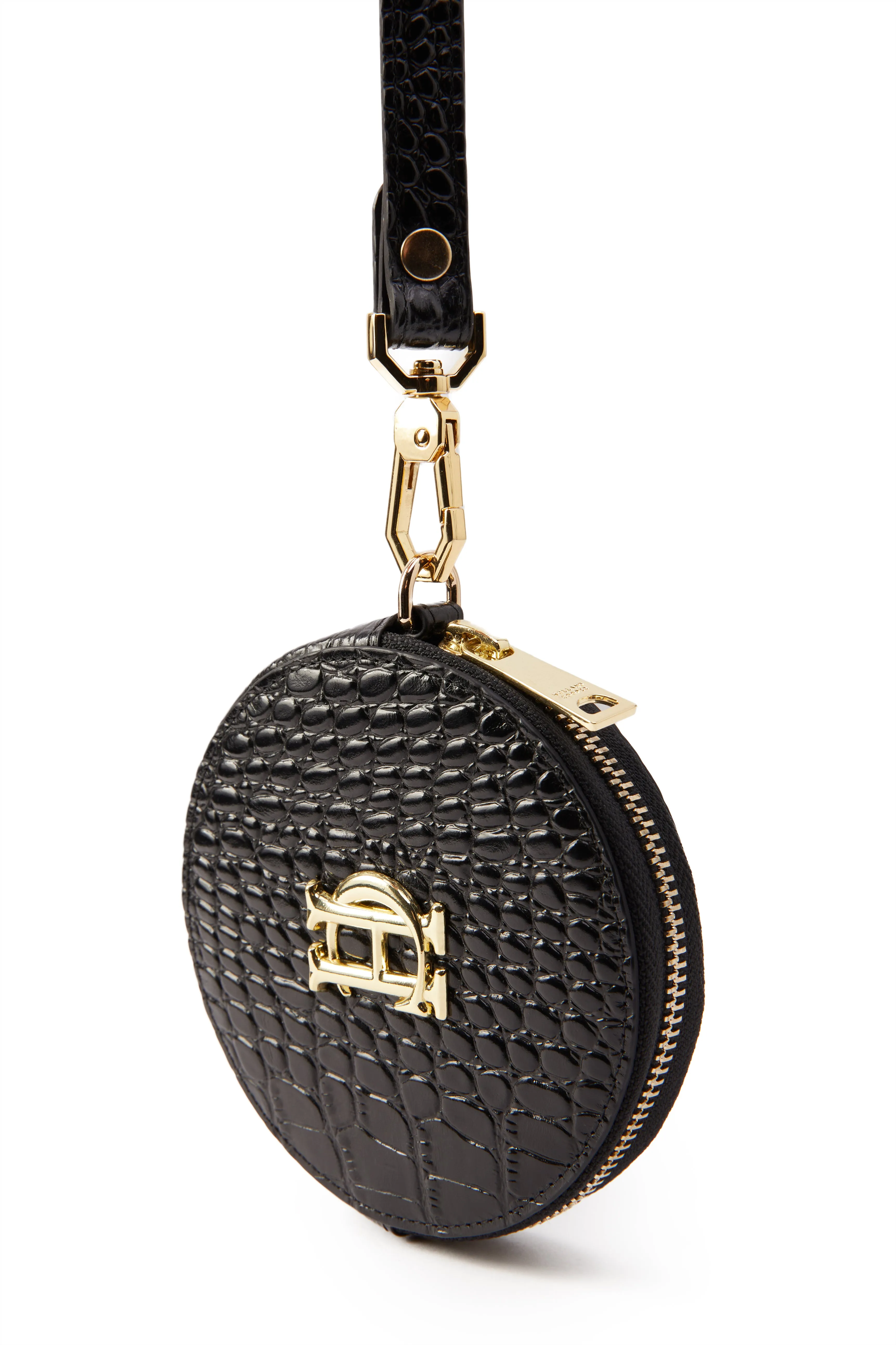 Chelsea Coin Purse (Black Croc)