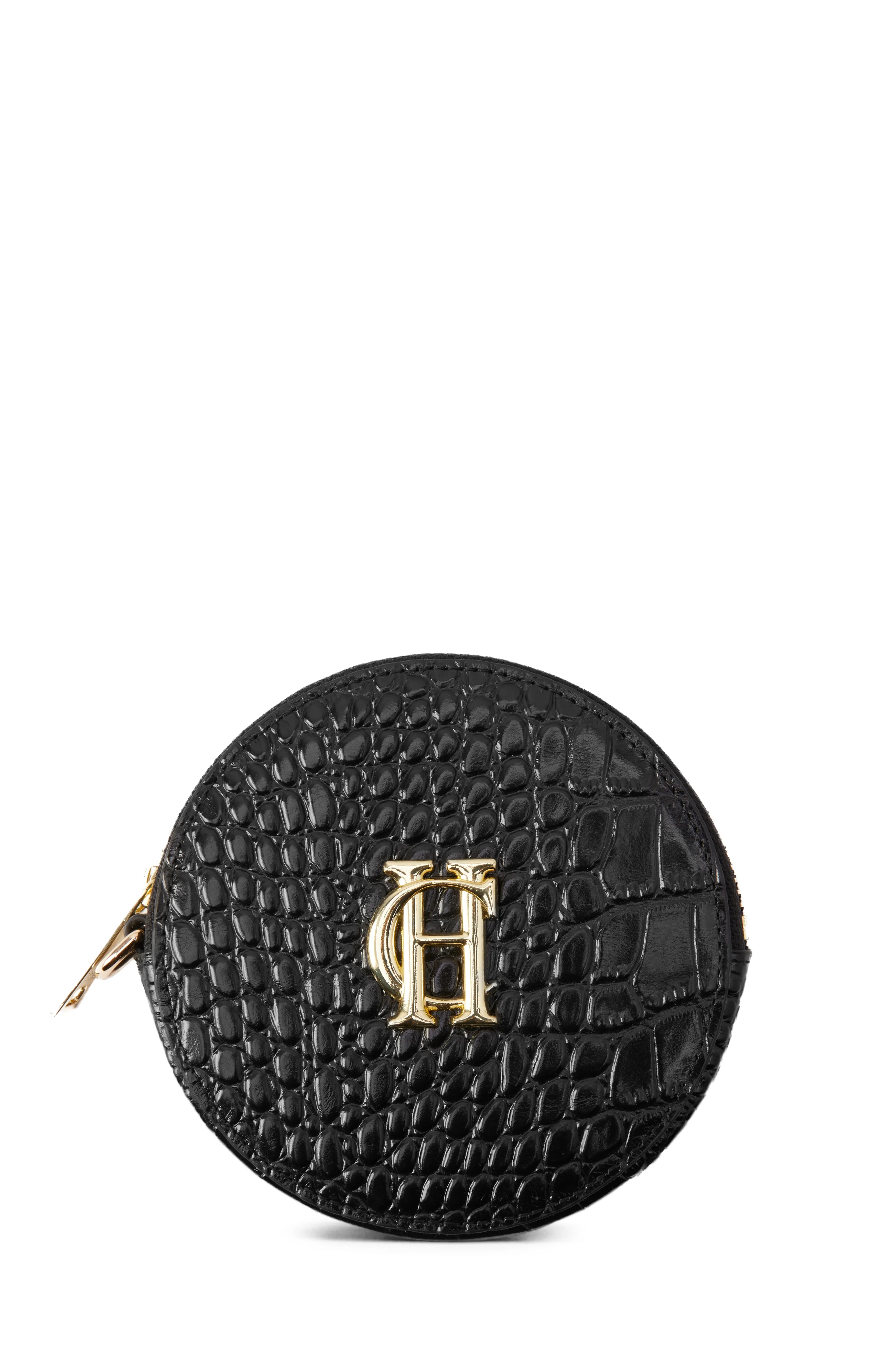 Chelsea Coin Purse (Black Croc)