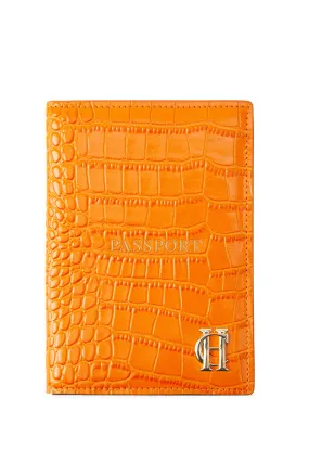 Chelsea Passport Holder (Orange Croc)