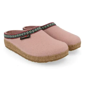 Classic Boiled Wool Clog "Gizzy" in Rosewood