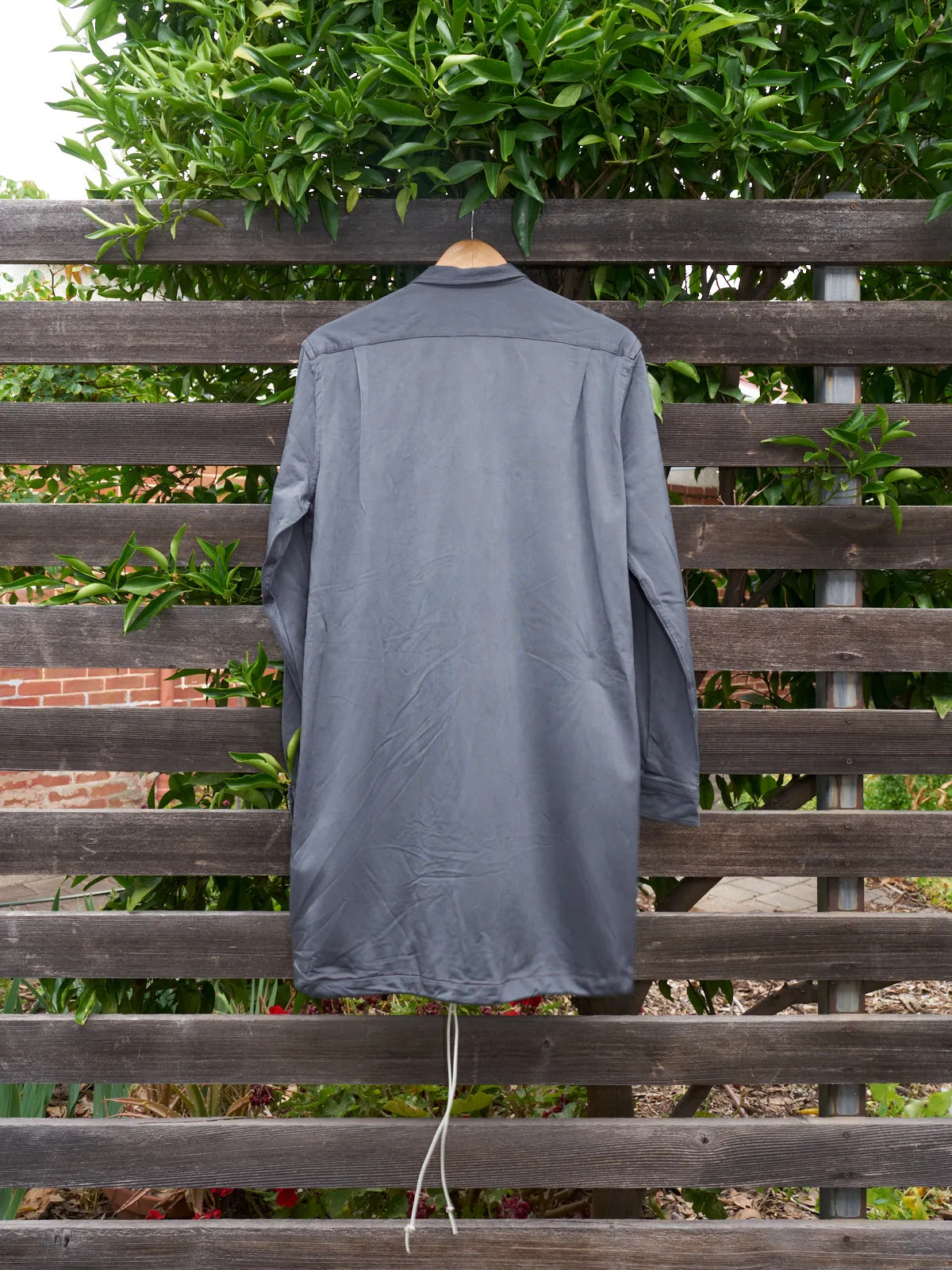 Comme des Garcons Homme 1996 grey zipped drawstring hem shirt jacket - mens S M