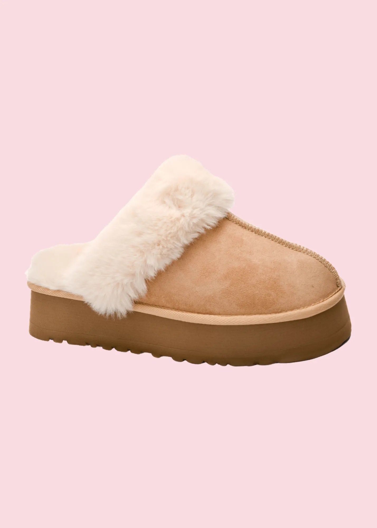 Corkys - Cuddle Up Platform Slippers in Camel [Pre-Order]