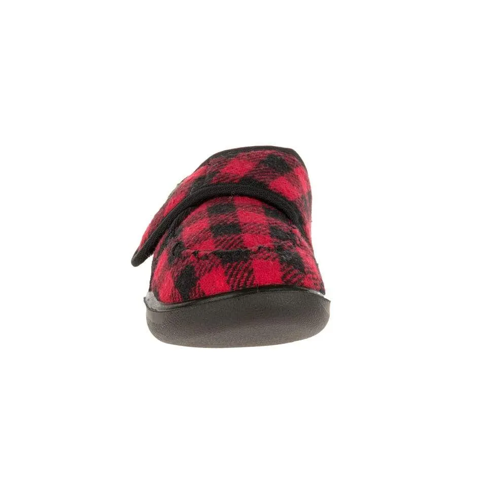 CozyLodge Kid's Slipper - Red/Black Plaid