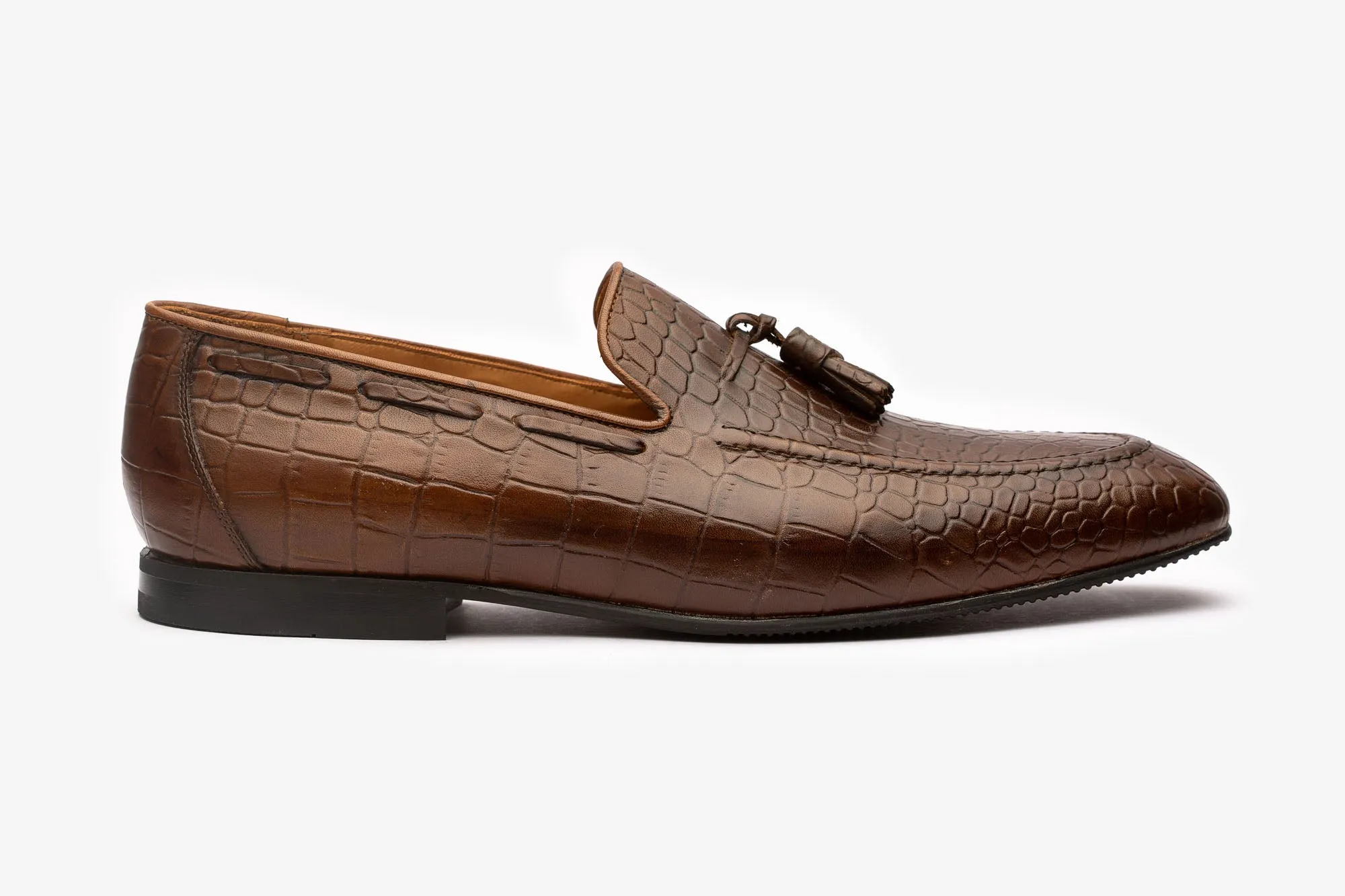 Croc Print Tassel Loafer