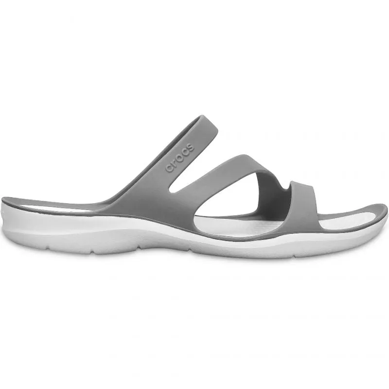 Crocs Womens Swiftwater Sandals - White/Gray