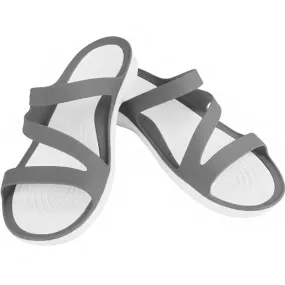 Crocs Womens Swiftwater Sandals - White/Gray