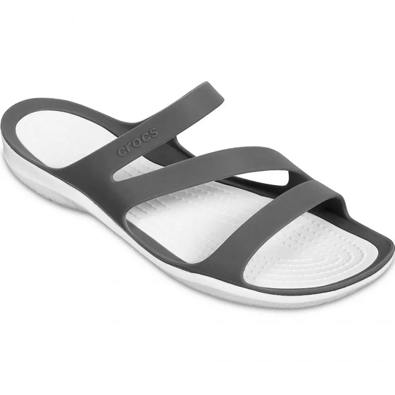 Crocs Womens Swiftwater Sandals - White/Gray