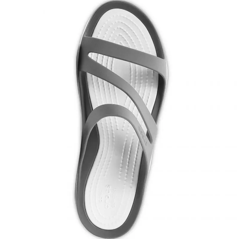 Crocs Womens Swiftwater Sandals - White/Gray