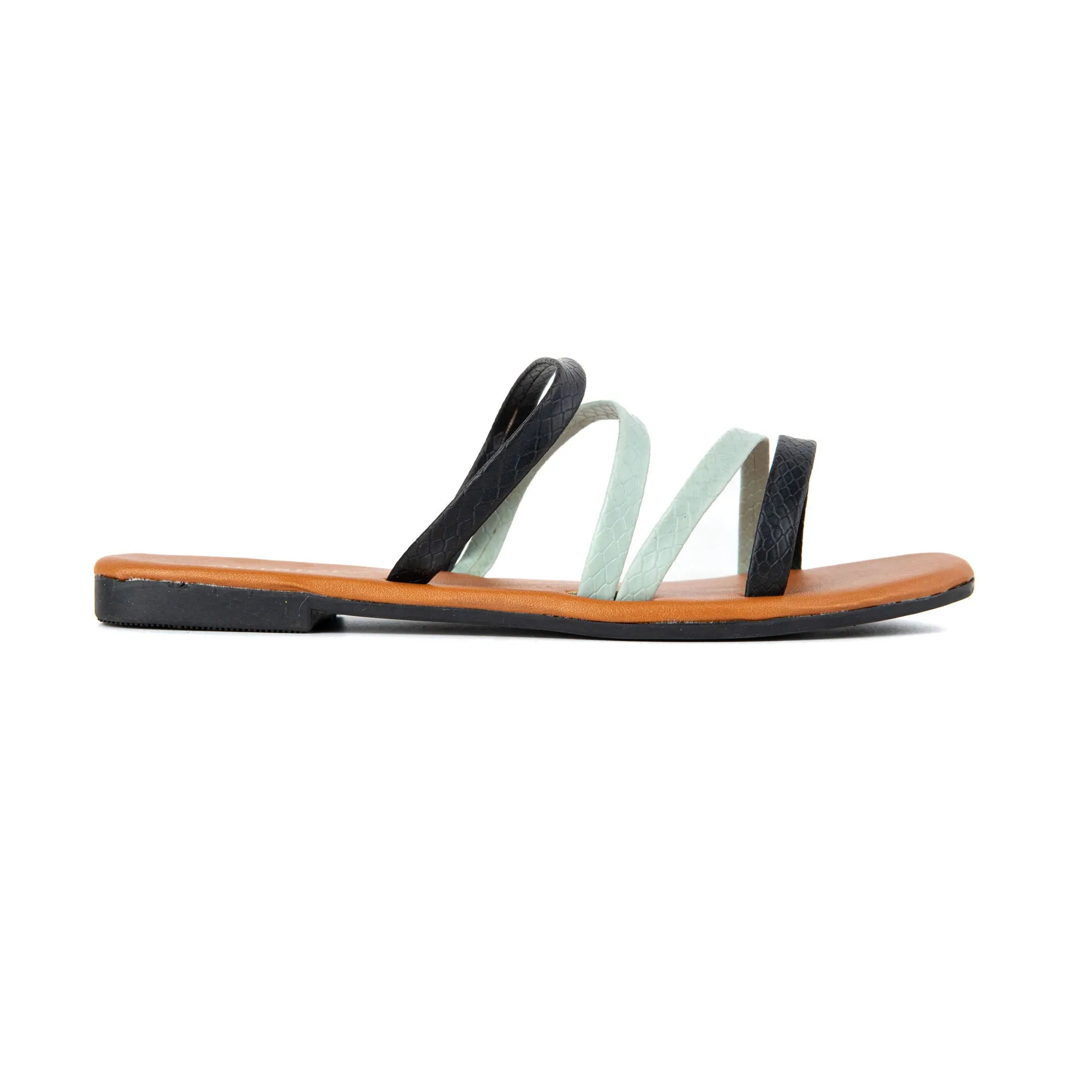 Cross Multi Stripes Slides