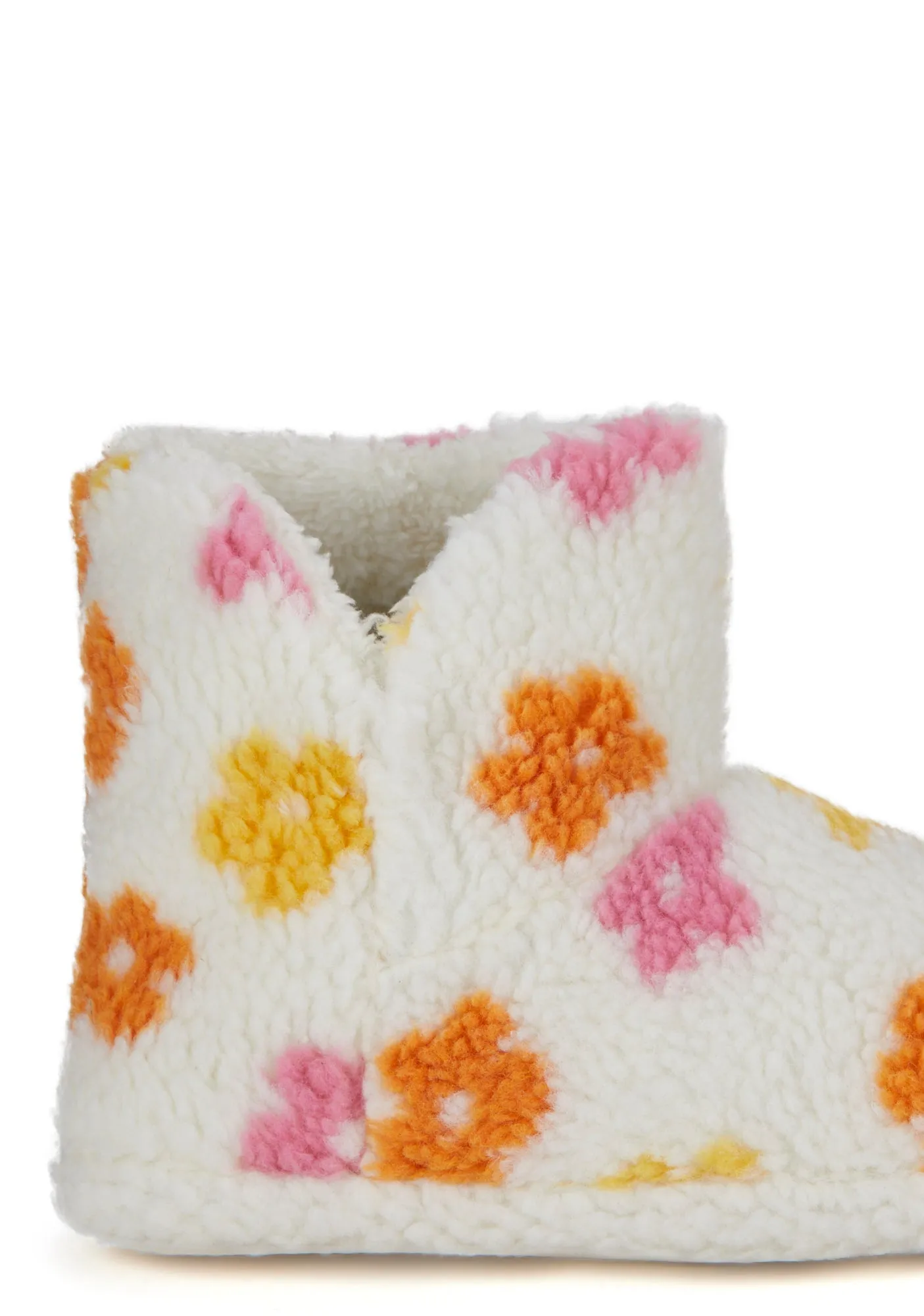 Daisy Print Boot Slippers