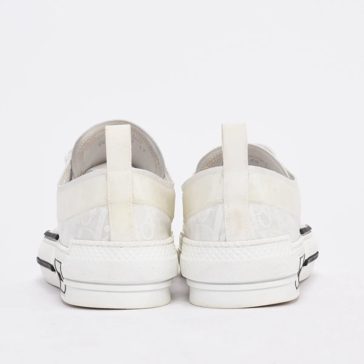 Dior White Oblique Canvas B23 Low Top Sneakers 41