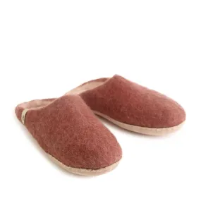 Dusty Rose Fair Trade Felt Slippers