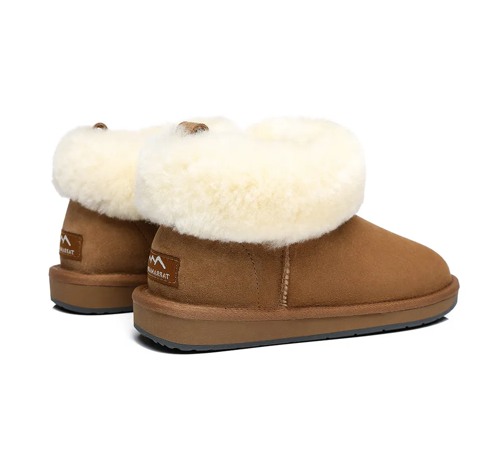 Emmy Women Sheepskin Slippers Fluffy Collar