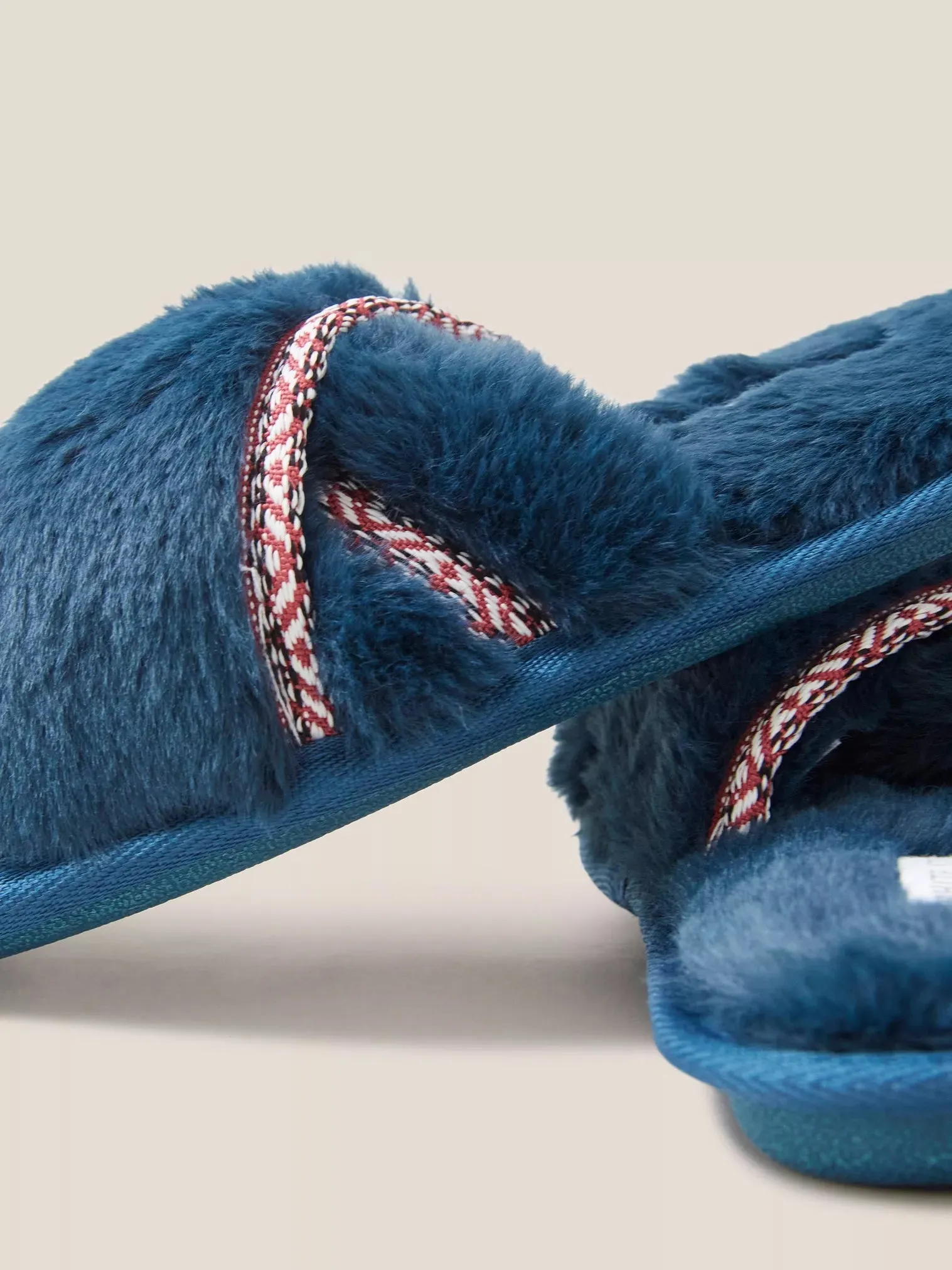 Faux Fur Mule Slipper - Mid Teal