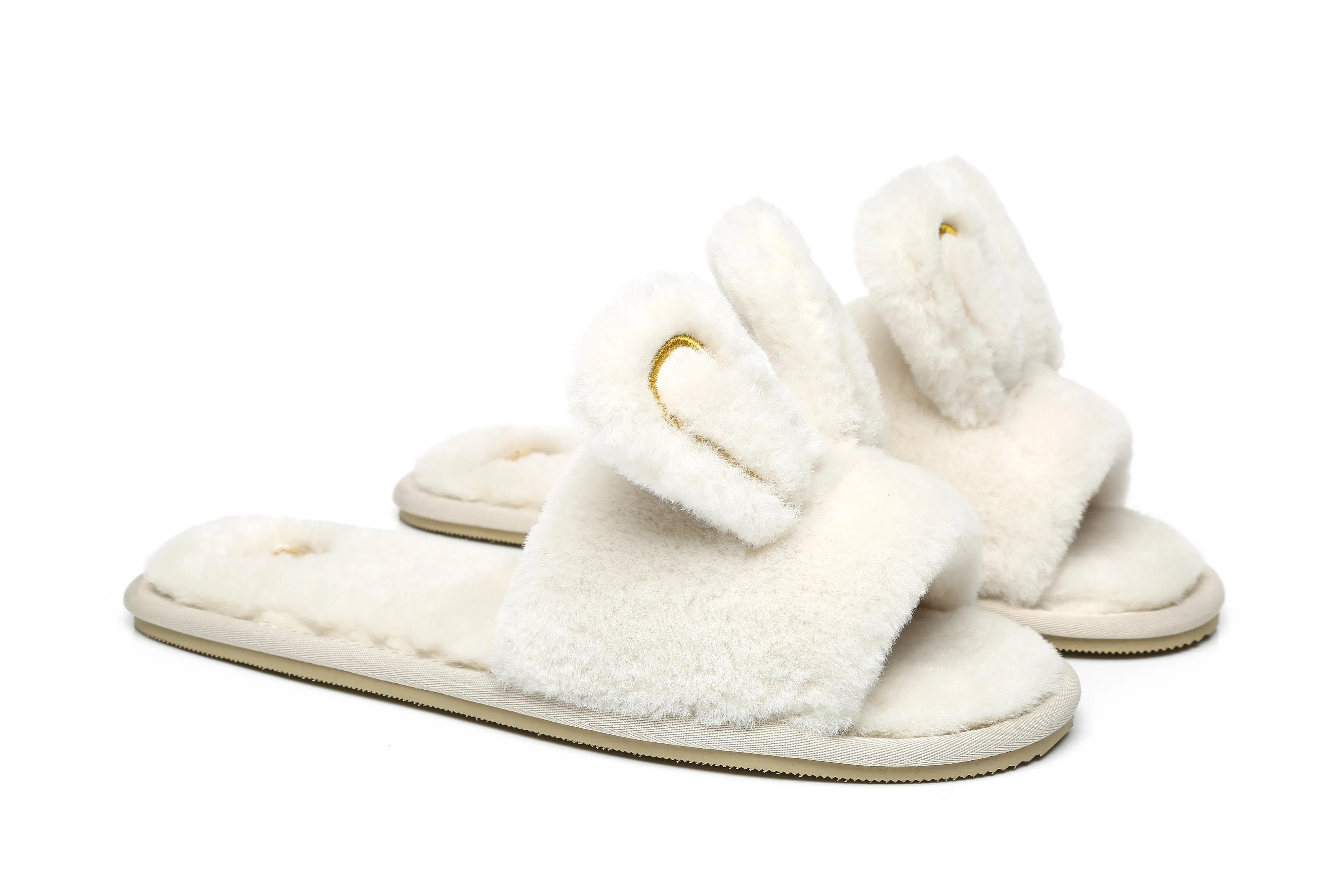 Fluffy Sheepskin Slipper Bunny