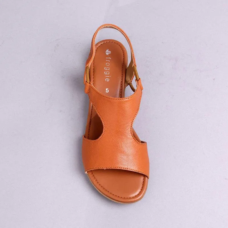 Froggie Ida Leather Comfort Sandal - Tan