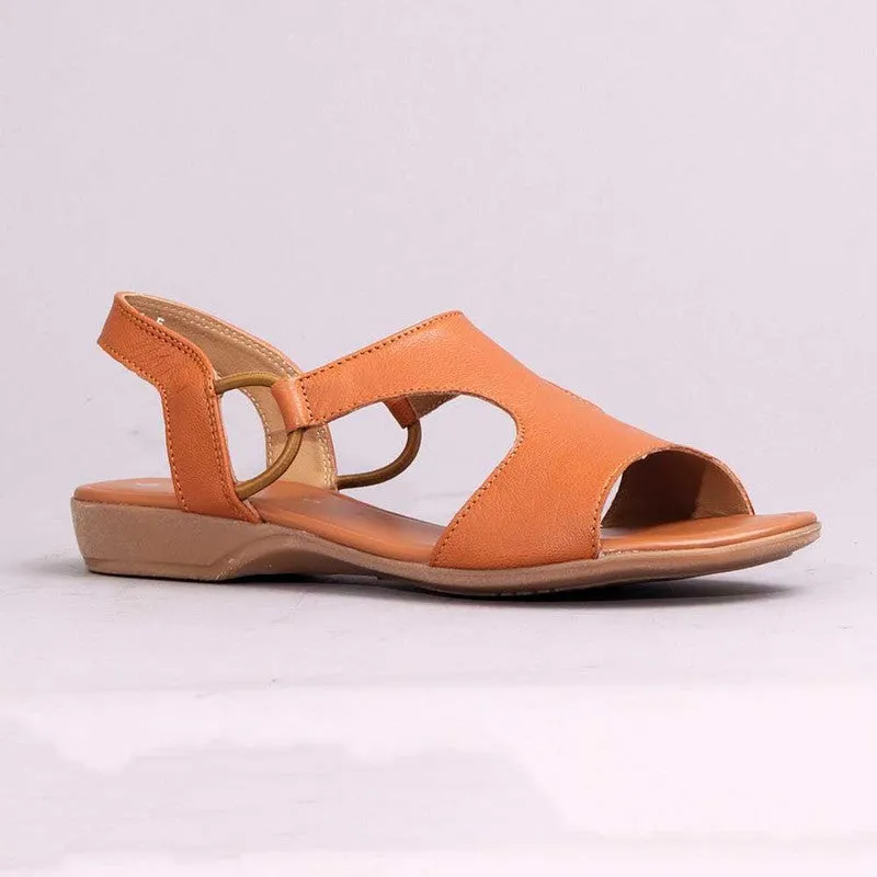 Froggie Ida Leather Comfort Sandal - Tan