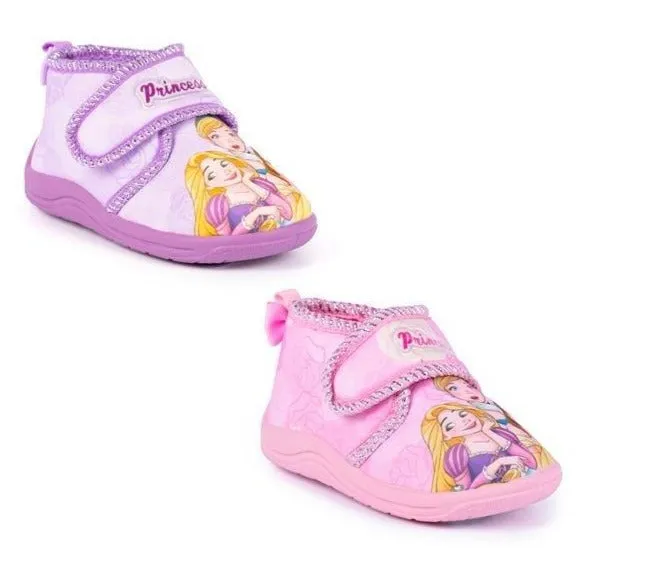 Girls Disney Princess Bedroom Slippers Pink Purple Childs childrens