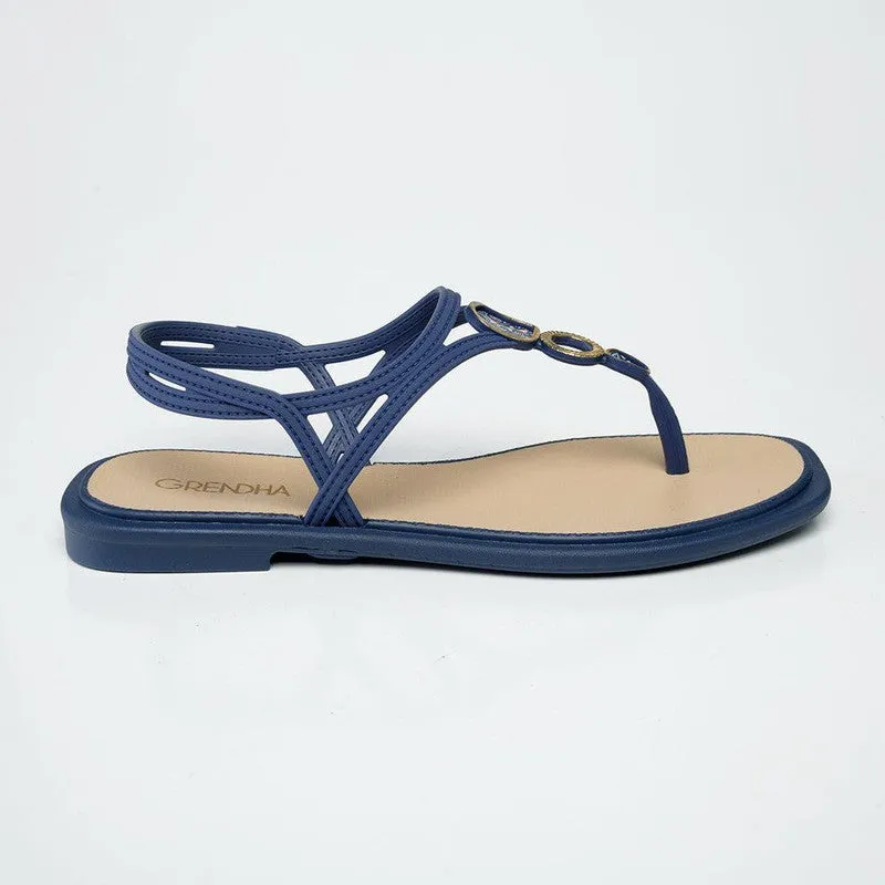 Grendha Talulla Ladies Thong Sandals - Blue/White