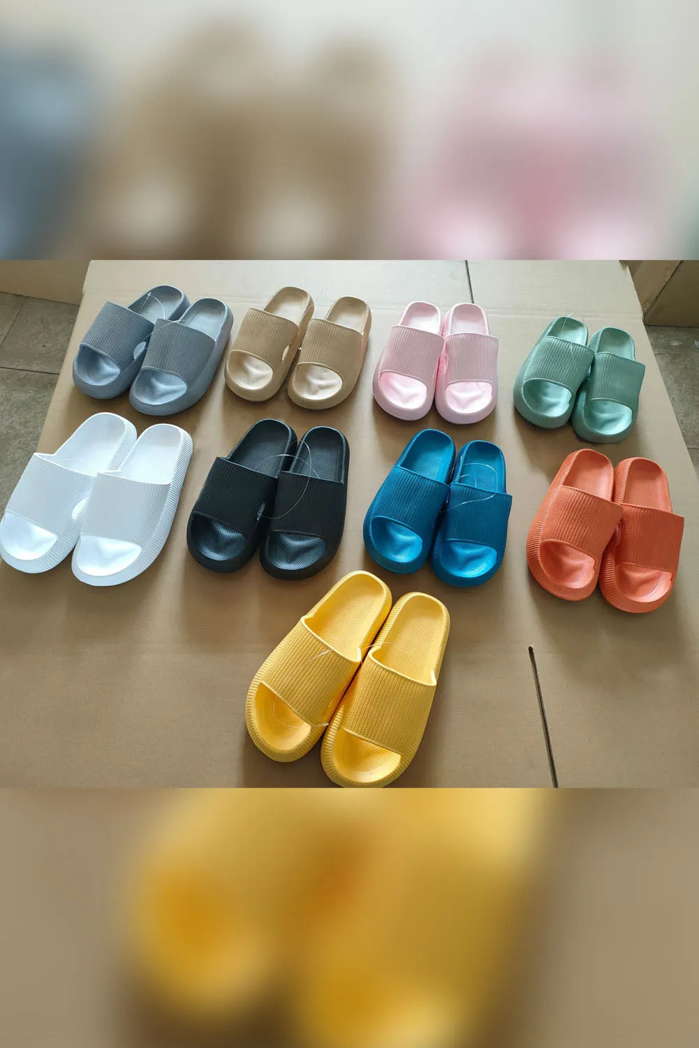 Hollow-out Thick Soled Slip On Slippers