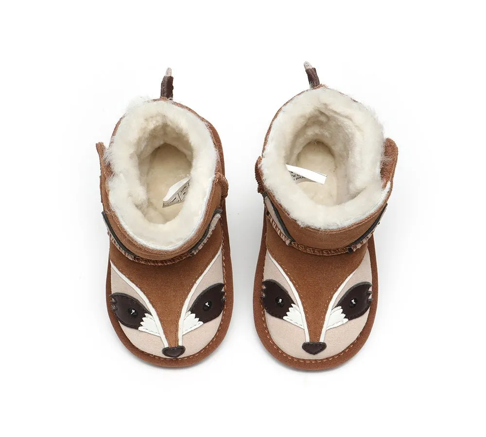 Hook And Loop Ugg Boots Squirrel Toddler