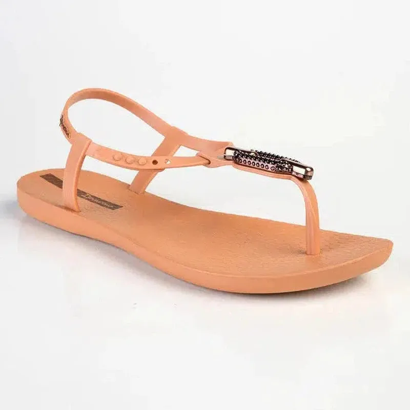 Ipanema Chain Link Thong Sandals - Brown