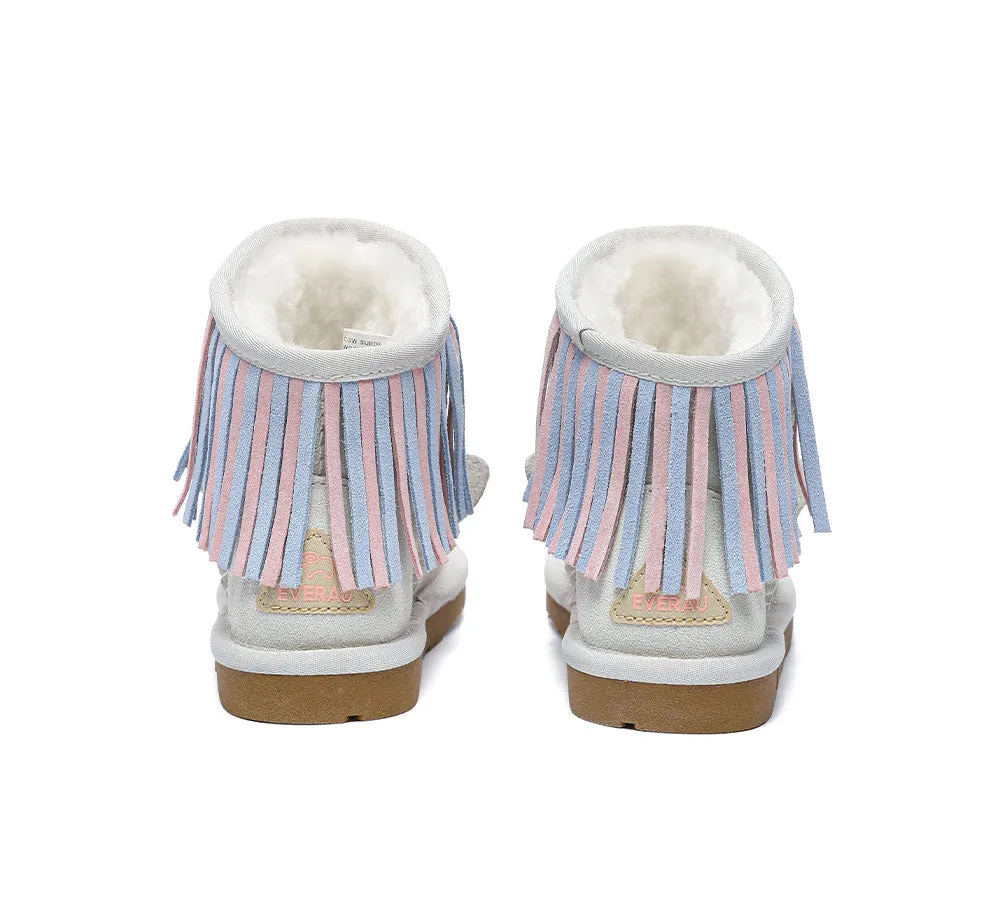 Kid Sheepskin Wool Boots Unicorn Kids Plus