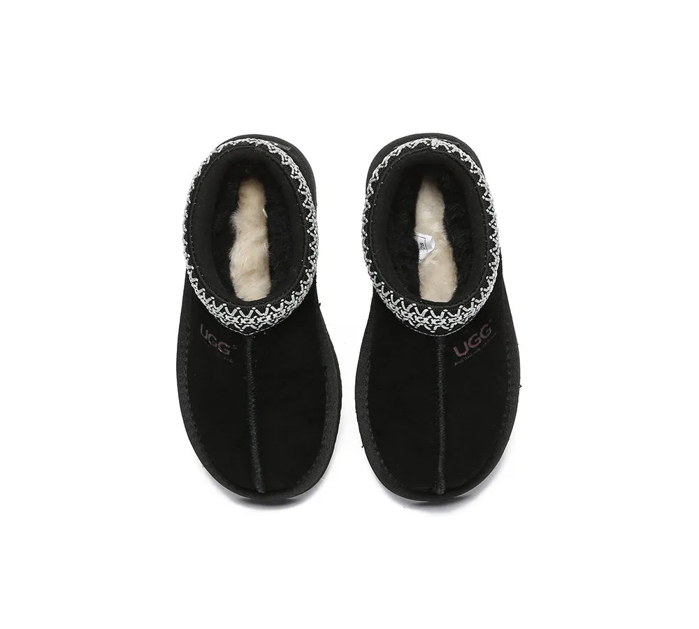 Kids Sheepskin Wool Ankle Tazzy Slippers Hippie