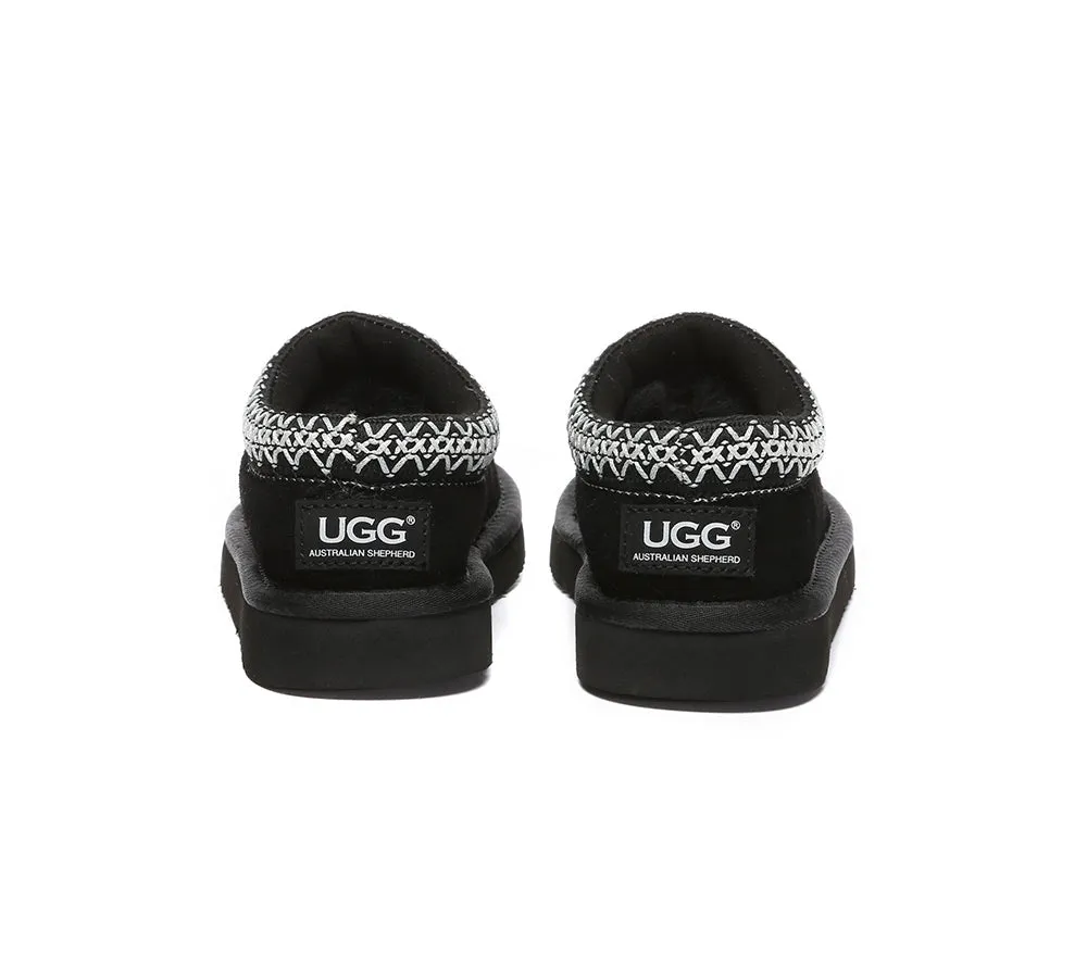 Kids Sheepskin Wool Ankle Tazzy Slippers Hippie