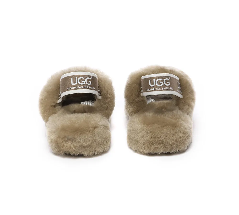 Kids Slingback Fluffy Slides Puffy