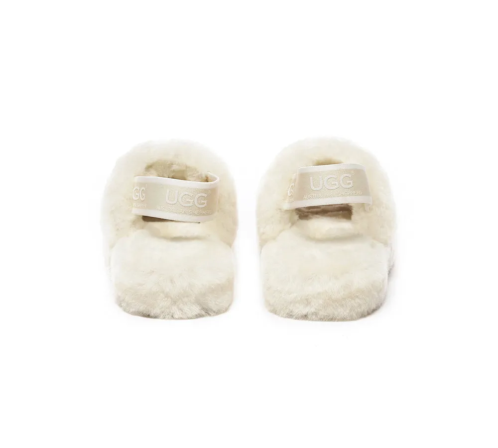 Kids Slingback Fluffy Slides Puffy