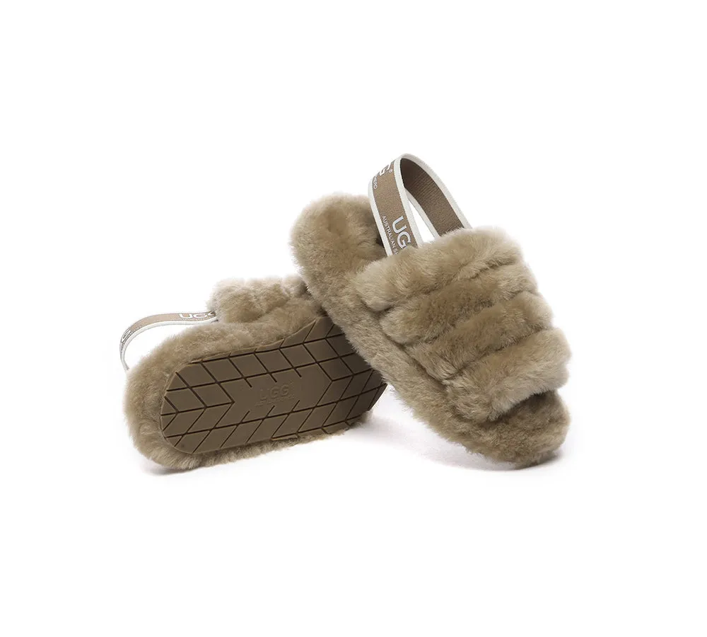 Kids Slingback Fluffy Slides Puffy