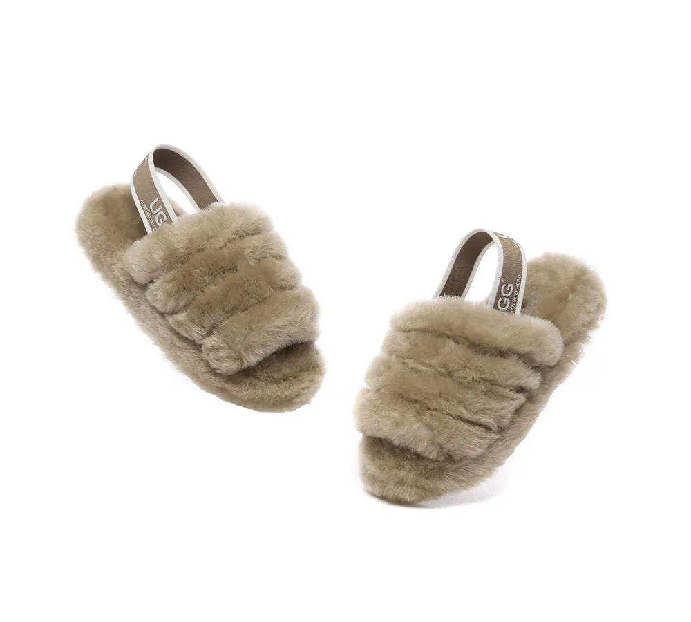 Kids Slingback Fluffy Slides Puffy