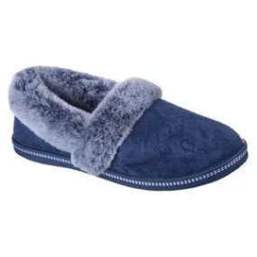 Ladies Skechers Bedroom Slippers Navy Cozy Memory Foam 32777 NVY