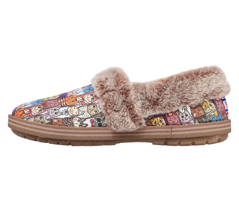 Ladies Skechers Bedroom Slippers Too Cozy Cats Memory Foam 33347 MLT