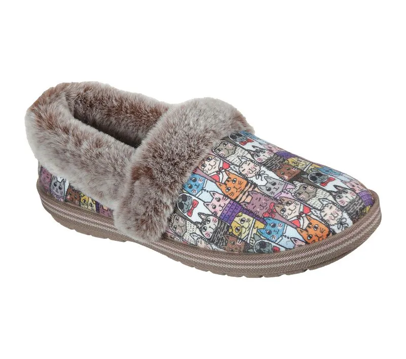 Ladies Skechers Bedroom Slippers Too Cozy Cats Memory Foam 33347 MLT