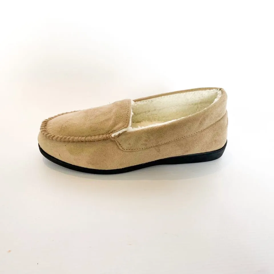 Lazy Bones taupe slip on slipper