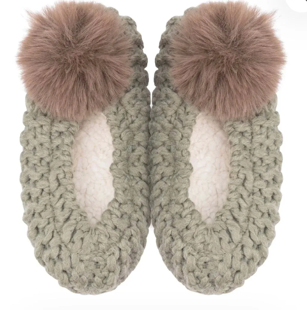 LEMON POPCORN POM POM BALLERINA SLIPPERS